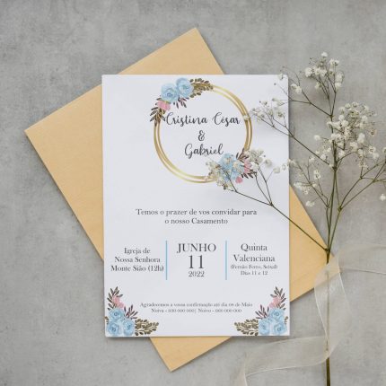 Convite de Casamento simplista e elegante