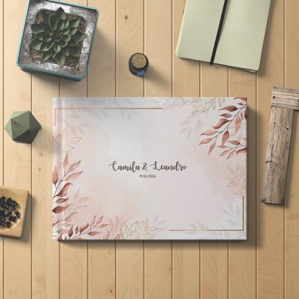 Livro de Honra para casamento ou Batizado com encadernação em capa rija