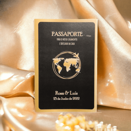 Convite de Casamento Passaporte Luxury: Um toque de sofisticação para o seu grande dia