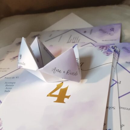 Ementa Quantos queres, origami