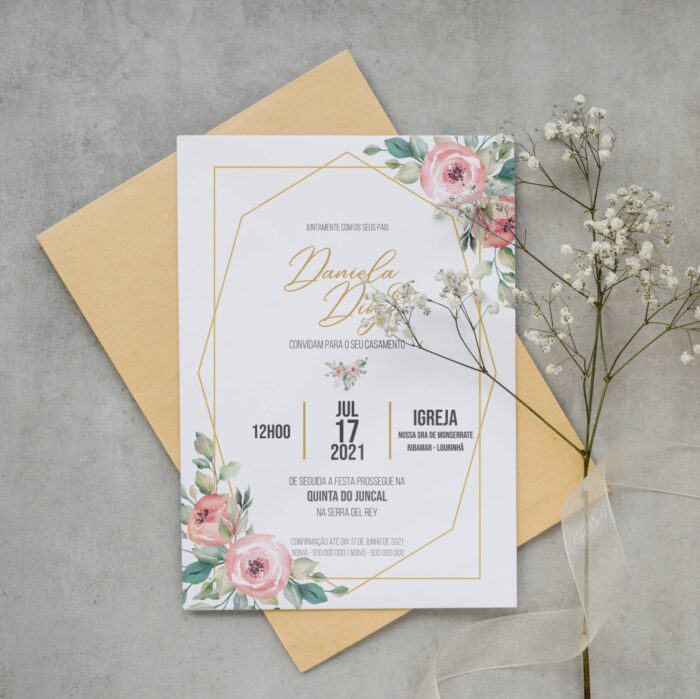 Convite de Casamento floral